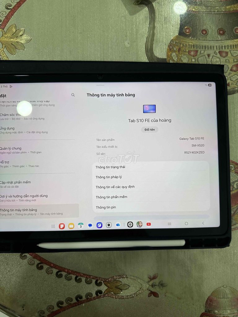 Samsung Galaxy Tab S10 FE 8GB/128GB. Mua bán Máy tính bảng tại Huyện Hóc Môn Tp Hồ Chí Minh được đăng bởi Thiên hoàng hình 1