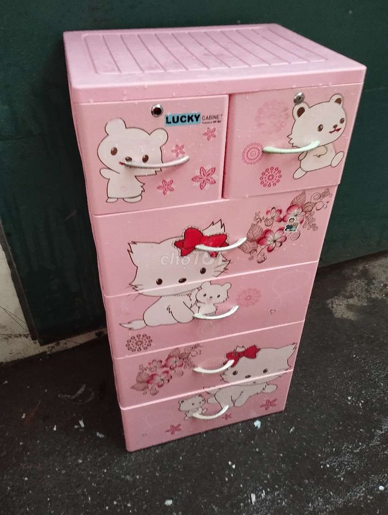 Tủ nhựa Lucky 5 tầng 6 ngăn Hồng. Mua bán Tủ, kệ gia đình tại Quận Thanh Xuân Hà Nội được đăng bởi Hoa hình 1