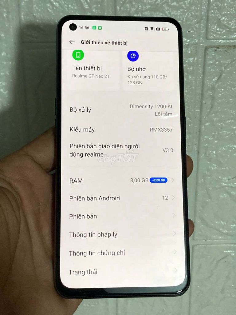 Realme GT Neo 2T 128GB Đen. Mua bán Điện thoại tại Quận 8 Tp Hồ Chí Minh được đăng bởi Anh Quý hình 1