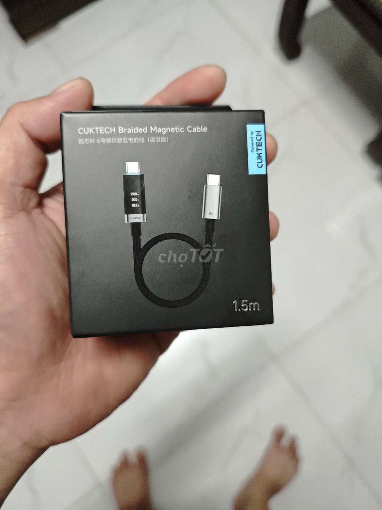 Cáp sạc Cuktech 240W 1.5m Đen có từ tính. Mua bán Phụ kiện (Màn hình, Chuột...) tại Huyện Bến Lức Long An được đăng bởi Lưu Yêm hình 1
