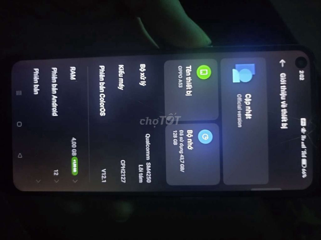 OPPO A53 128GB Đã sử dụng. Mua bán Điện thoại tại Quận Cầu Giấy Hà Nội được đăng bởi Nguyễn Việt Anh hình 1