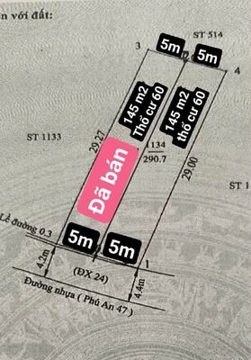 Bán đất thổ cư 5x29m, 1.38 tỷ, gần DT 748