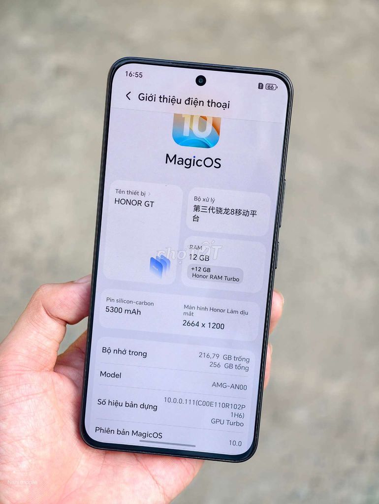 Honor GT 5G 12.256GB Xám. Mua bán Điện thoại tại Thành phố Mỹ Tho Tiền Giang được đăng bởi Long Bình  hình 1
