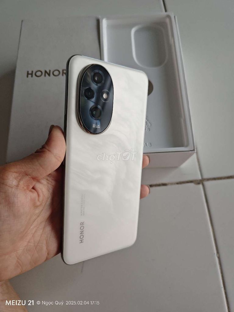 Honor200 trắng vân đá 12/256