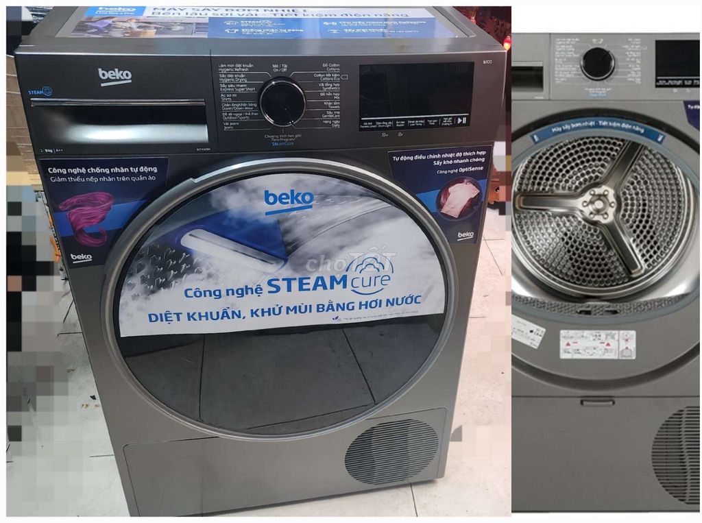 Máy sấy quần áo bơm nhiệt BEKO B3T4329M 9kg Mới💯%