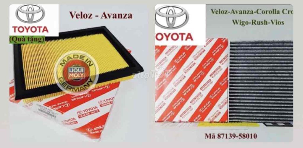 Bộ 3 lọc bảo dưỡng ô tô Veloz-Avanza