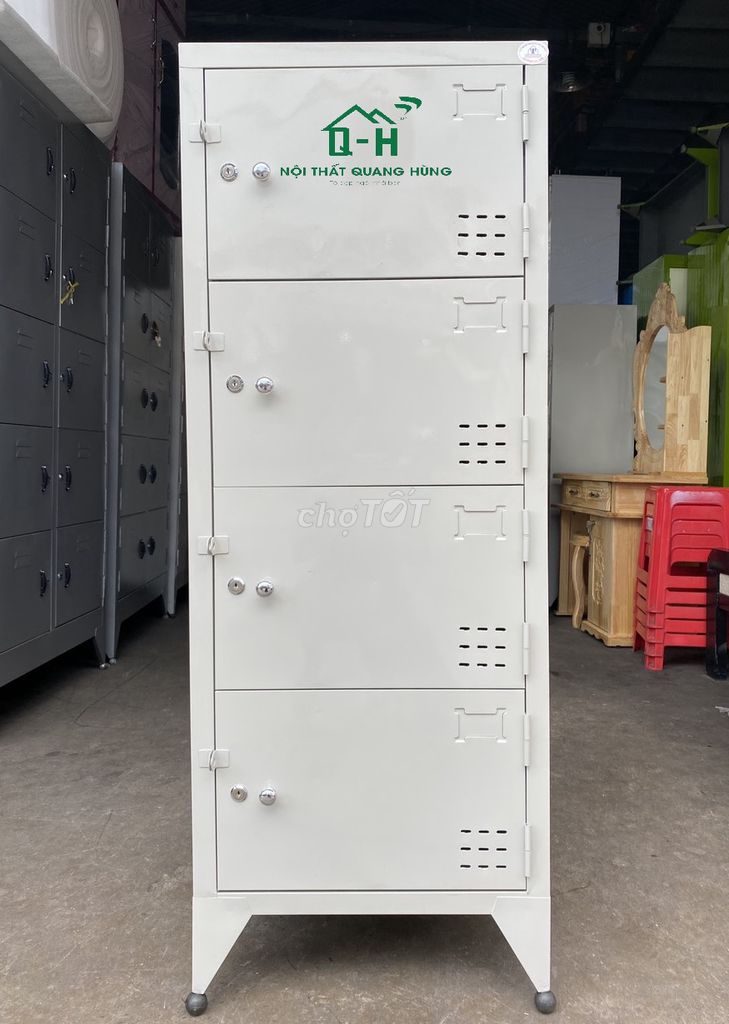 TỦ LOCKER 4 TẦNG SƠN TĨNH ĐIỆN- TỦ MINI- TỦ LOCKER