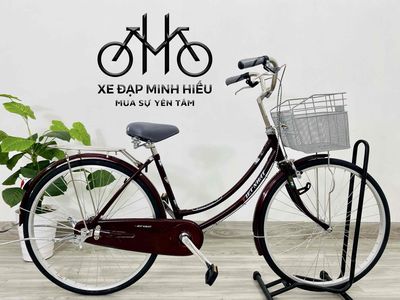 Xe đạp nữ Việt Nhật mini, Đỏ mận size 26 inch