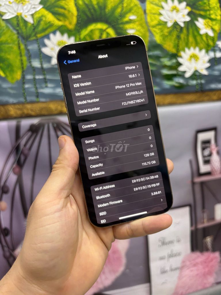 iPhone 12 Pro Max 128GB Vàng Quốc tế zin. Mua bán Điện thoại tại Quận Bắc Từ Liêm Hà Nội được đăng bởi Cửa hàng Bính Táo hình 1