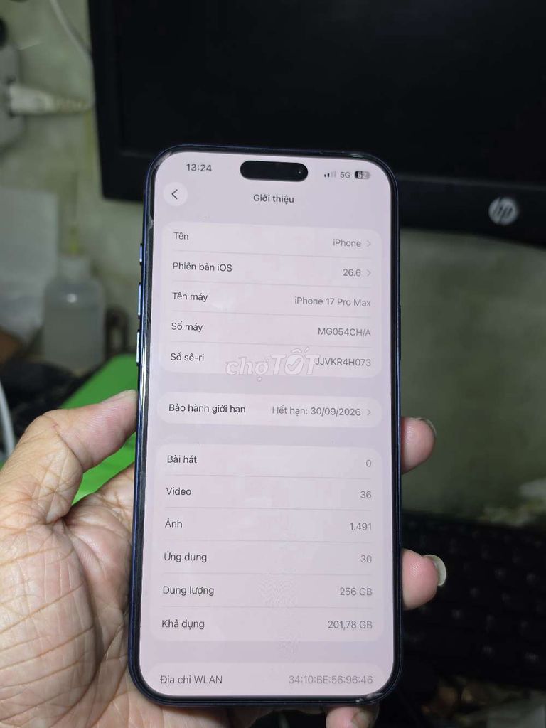  iPhone 17 Pro Max 256GB zin áp xuất giá rẻ . Mua bán Điện thoại tại Quận 8 Tp Hồ Chí Minh được đăng bởi Thiên Hòa mobile  hình 1