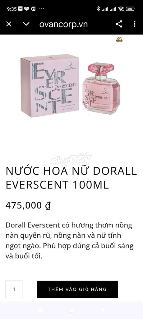 Nước hoa chính hãng có 4 chai