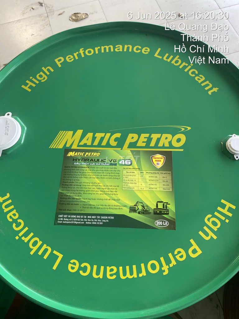 Dầu nhớt thủy lực 46 Trắng, Phuy 200 lít Giá Tốt.. Mua bán Đồ chuyên dụng, Giống nuôi trồng tại Huyện Hóc Môn Tp Hồ Chí Minh được đăng bởi ĐẠI LÝ DẦU NHỚT CASTROL  hình 1
