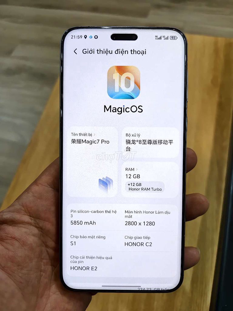 Honor Magic 7 Pro 256GB Bạc zin đẹp. Mua bán Điện thoại tại Quận Hà Đông Hà Nội được đăng bởi Mr Q hình 1