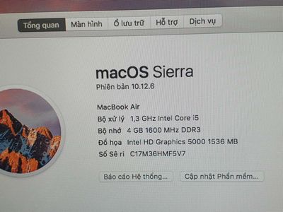 Macbook air 2013 13in A1496 i5 1.3g 4g 128g