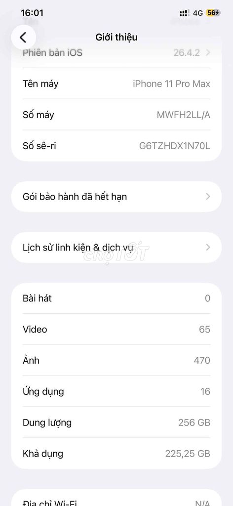 Apple iPhone 11 Pro Max 256GB Lỗi Wifi. Mua bán Điện thoại tại Huyện Đức Trọng Lâm Đồng được đăng bởi hoàng huy hình 1