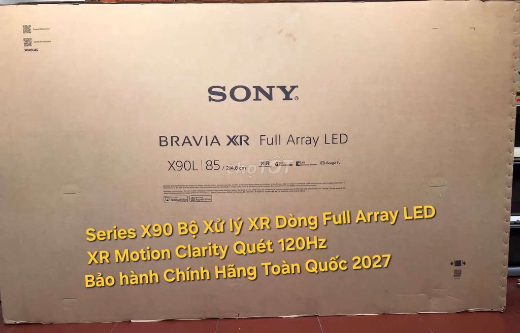 TV Sony XR-85X90L 85in Series X90 120Hz BH 2 Năm