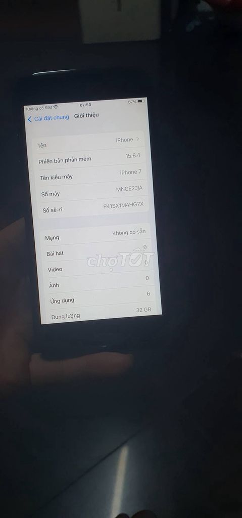 Apple iPhone 7 32GB Đen Like New. Mua bán Điện thoại tại Quận 4 Tp Hồ Chí Minh được đăng bởi Hội Đồ Điện Tử hình 1