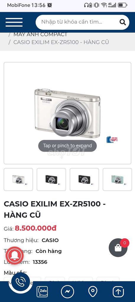 Máy ảnh CASIO EXILIM EX-ZR5100 Trắng. Mua bán Máy ảnh, Máy quay tại Huyện Cần Giuộc Long An được đăng bởi thanh hình 1