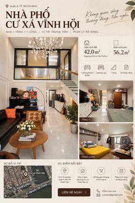 Apartment 42 m² · 2 bed · Đường Khánh Hội