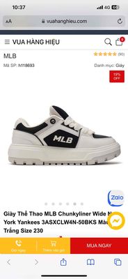 càn pass giầy MLB size 240