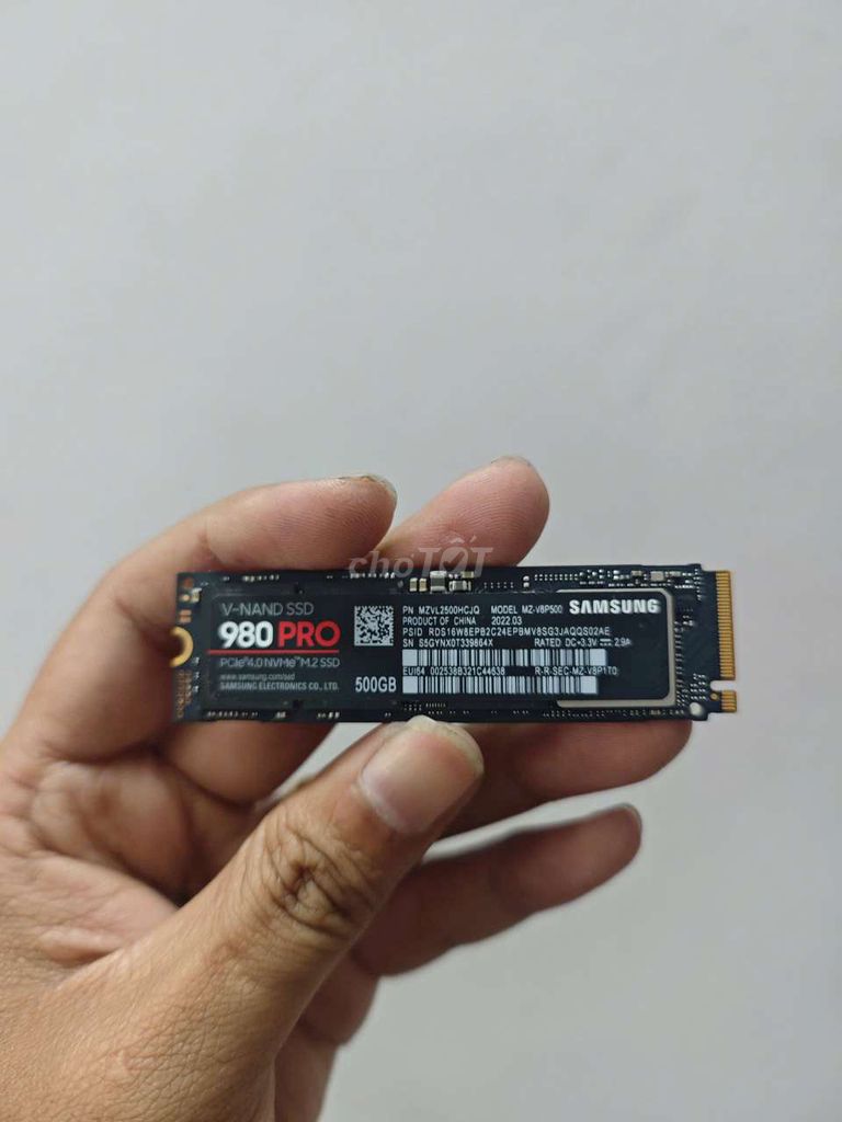 Ổ cứng SSD Samsung 980 Pro 500GB PCIe Gen 4. Mua bán Linh kiện (RAM, Card...) tại Quận Tân Bình Tp Hồ Chí Minh được đăng bởi Nam Phan hình 1