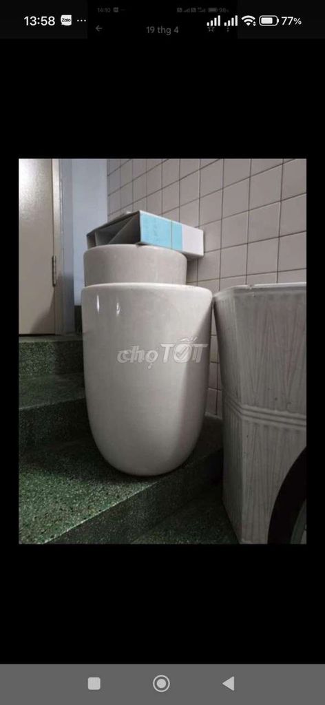 Chậu cây gốm sứ trắng trang trí. Mua bán Cây cảnh, đồ trang trí tại Quận 4 Tp Hồ Chí Minh được đăng bởi Nguyen Thị Hoa hình 1