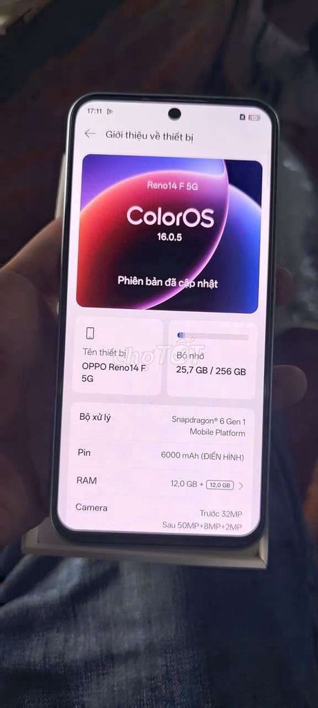 OPPO Reno 14F 5G 12GB/256GB. Mua bán Điện thoại tại Thành phố Dĩ An Bình Dương được đăng bởi Điện thoại giá tốt hình 1