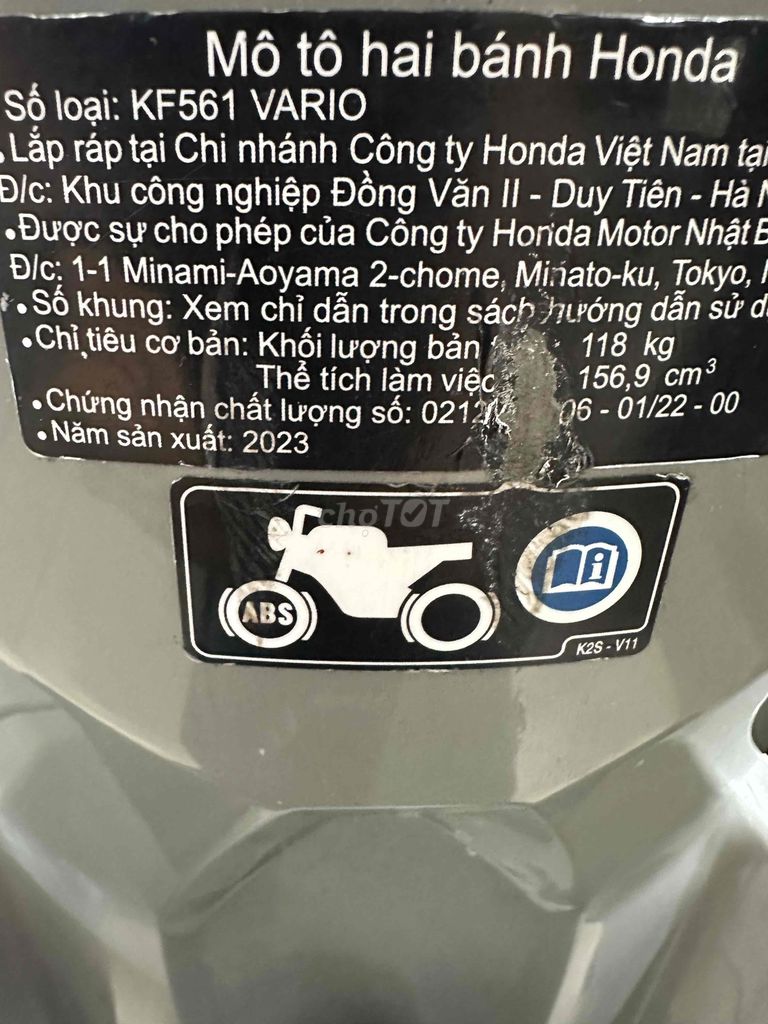 vario 160cc mua 2023 thắng ABS màu xám xi măng. Mua bán Xe máy tại Quận 8 Tp Hồ Chí Minh được đăng bởi A. Hải hình 3