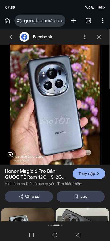 Honor Magic 6 Pro 16GB/512GB Đen. Mua bán Điện thoại tại Huyện Long Thành Đồng Nai được đăng bởi Trần Văn Cảnh hình 1