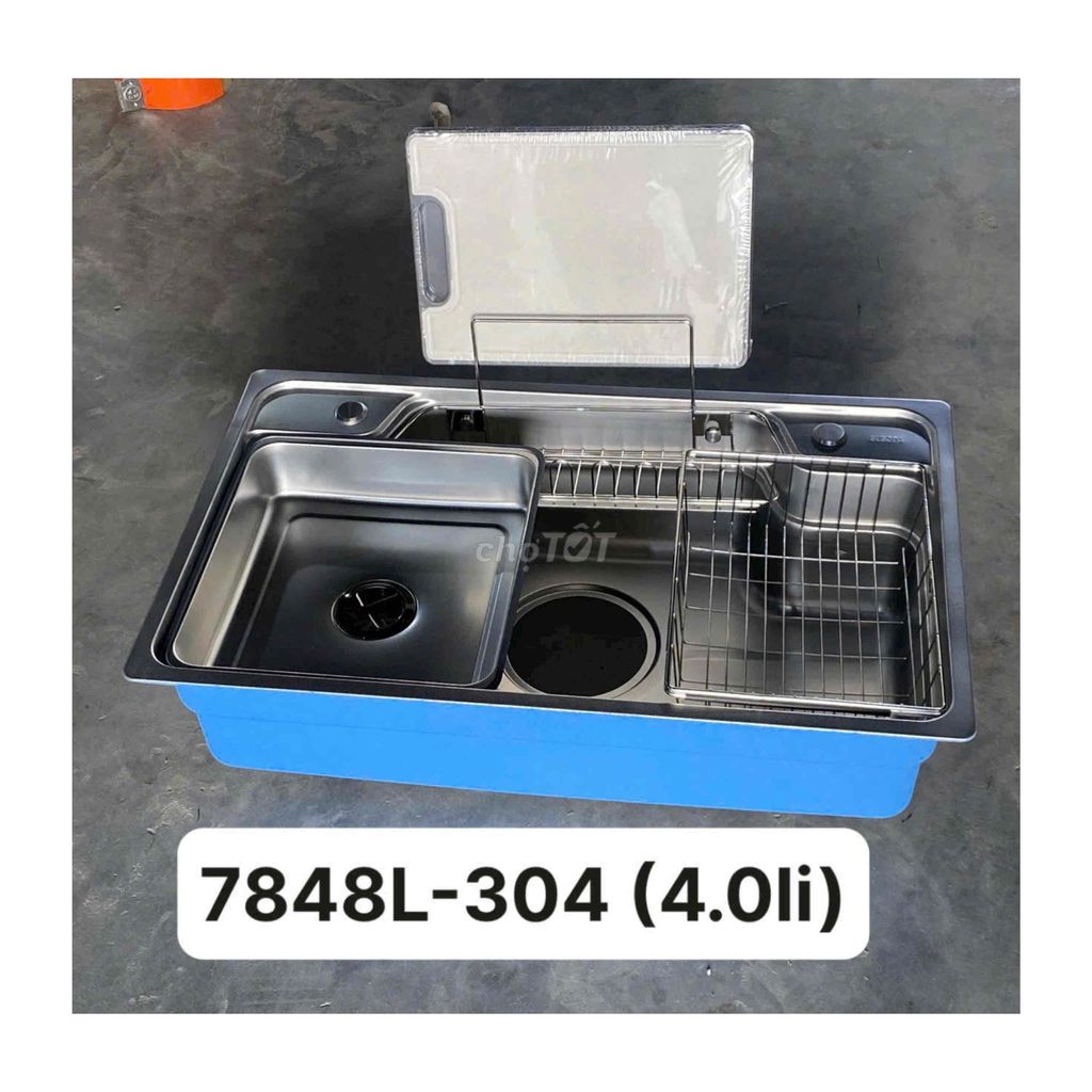 Chậu rửa bát Inox 304 7848L-304 78x48cm Mới. Mua bán Thiết bị vệ sinh, nhà tắm tại Quận Hải Châu Đà Nẵng được đăng bởi THIẾT BỊ GIA DỤNG HÀNG CHÍNH HÃNG hình 1
