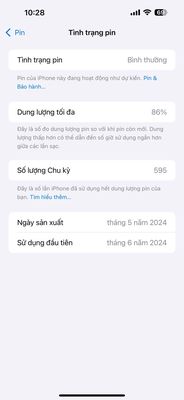 Apple iPhone 15 Pro Max 256GB Trắng Mỹ 86%