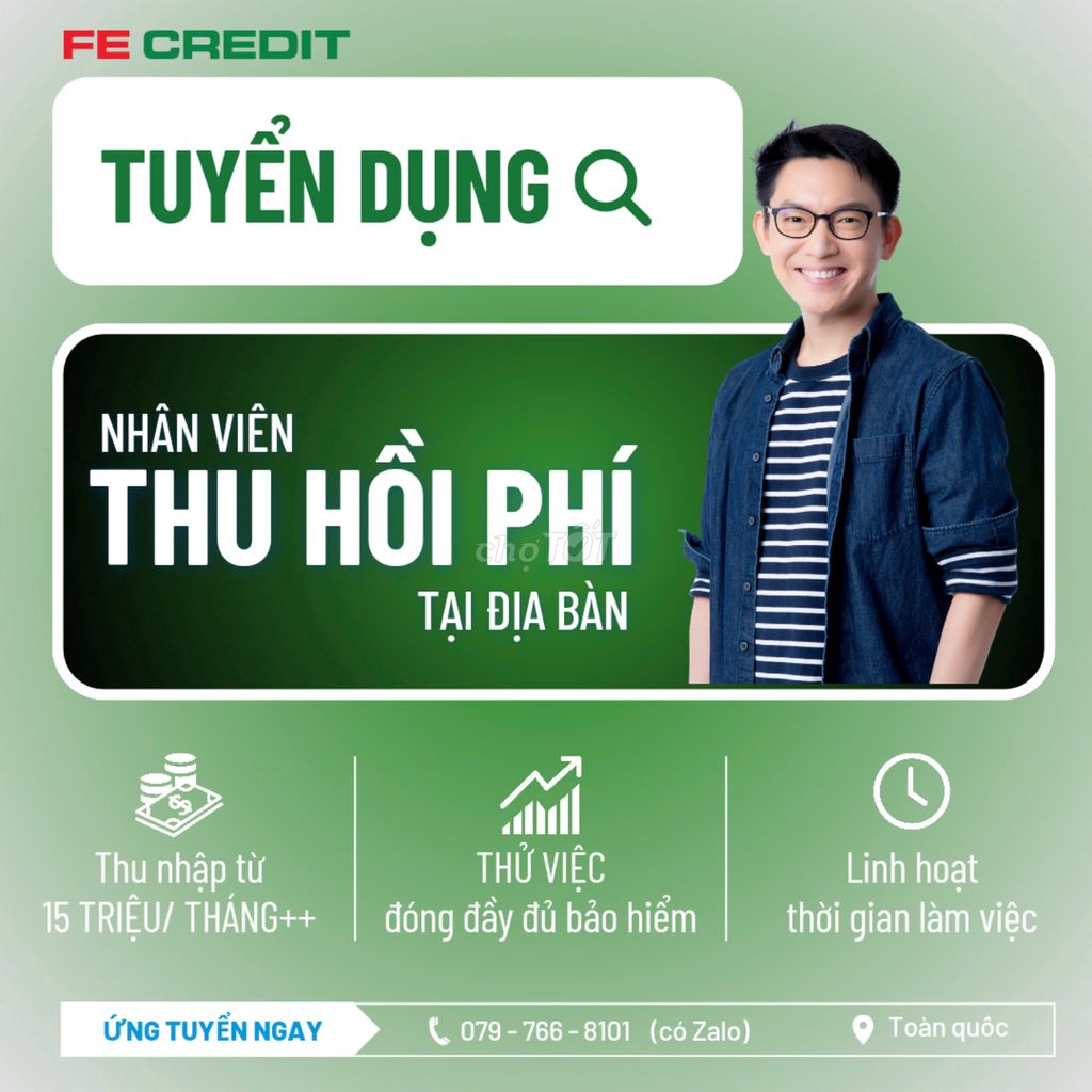 Đồng Tháp - NV Thu hồi phí tại địa bàn