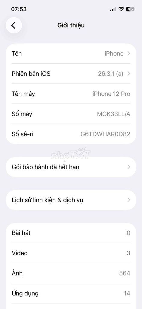 Apple iPhone 12 Pro. Mua bán Điện thoại tại Quận Cẩm Lệ Đà Nẵng được đăng bởi Vinh hình 1