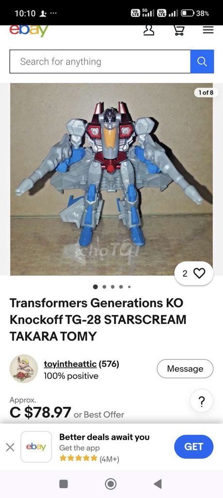Mô hình robot Transformers Starscream. Mua bán Sở thích khác tại Quận 11 Tp Hồ Chí Minh được đăng bởi SamLam hình 1