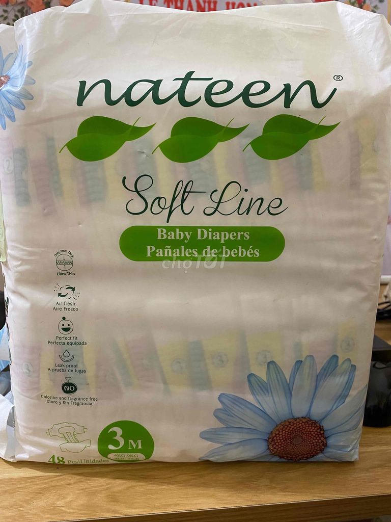 Bỉm dán Nateen của Bỉ size M (4-9kg)