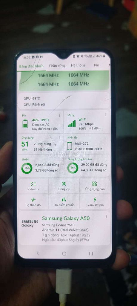 Samsung Galaxy A50 64GB Đen. Mua bán Điện thoại tại Thành phố Kon Tum Kon Tum được đăng bởi Phạm Hữu Lộc hình 1