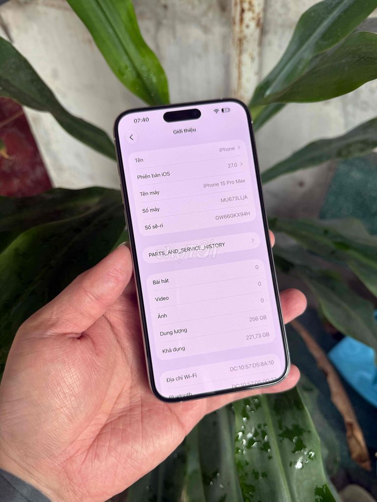 Apple iPhone 15 Pro Max 256GB Bạc. Mua bán Điện thoại tại Thành phố Biên Hòa Đồng Nai được đăng bởi Thạch Lê hình 1