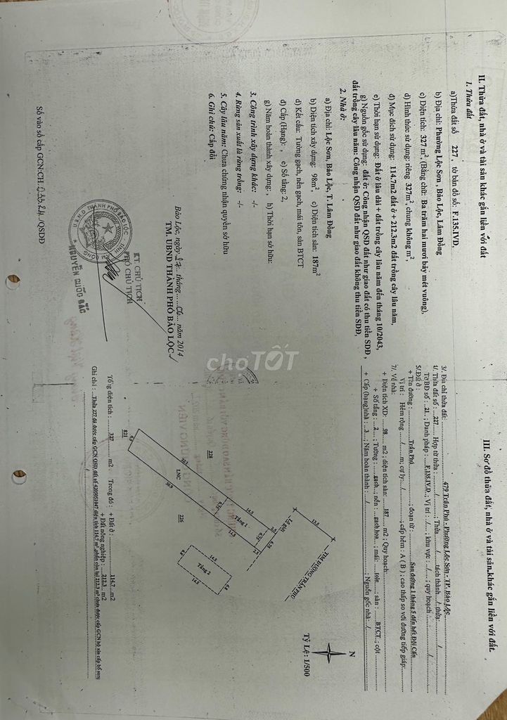 Nhà bán gấp 1 lầu, 2 PN mặt tiền đường Trần Phú gần bến xe cũ