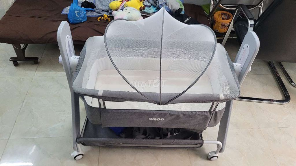 Nôi cũi vải UMOO UM08110 Xám. Mua bán Mẹ và bé tại Quận 11 Tp Hồ Chí Minh được đăng bởi Hoàng Long hình 1