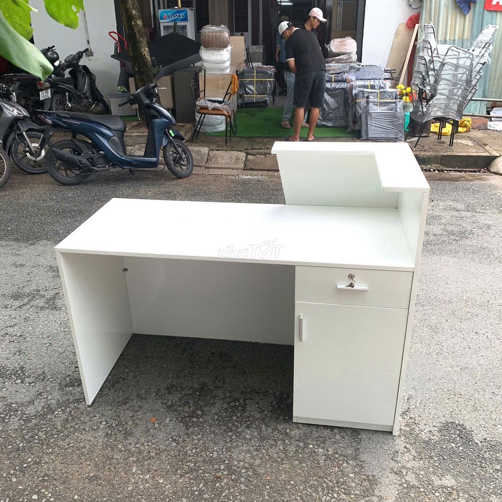 Quầy lễ tân, quầy thu ngân gỗ MDF chống ẩm 1m4. Mua bán Đồ chuyên dụng, Giống nuôi trồng tại Quận Gò Vấp Tp Hồ Chí Minh được đăng bởi Thanh lý Phú Nhàn hình 6