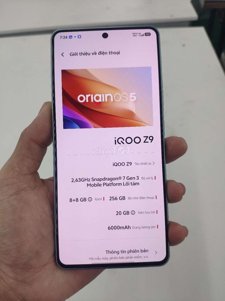 iQOO Z9 5G 256GB Xanh. Mua bán Điện thoại tại Thành phố Thủ Đức Tp Hồ Chí Minh được đăng bởi hoàng thạch hình 1