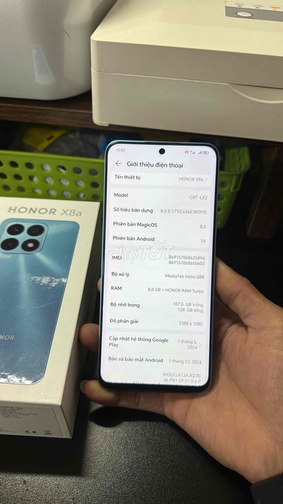 Honor X8a chính hàng FPT đủ hộp sạc