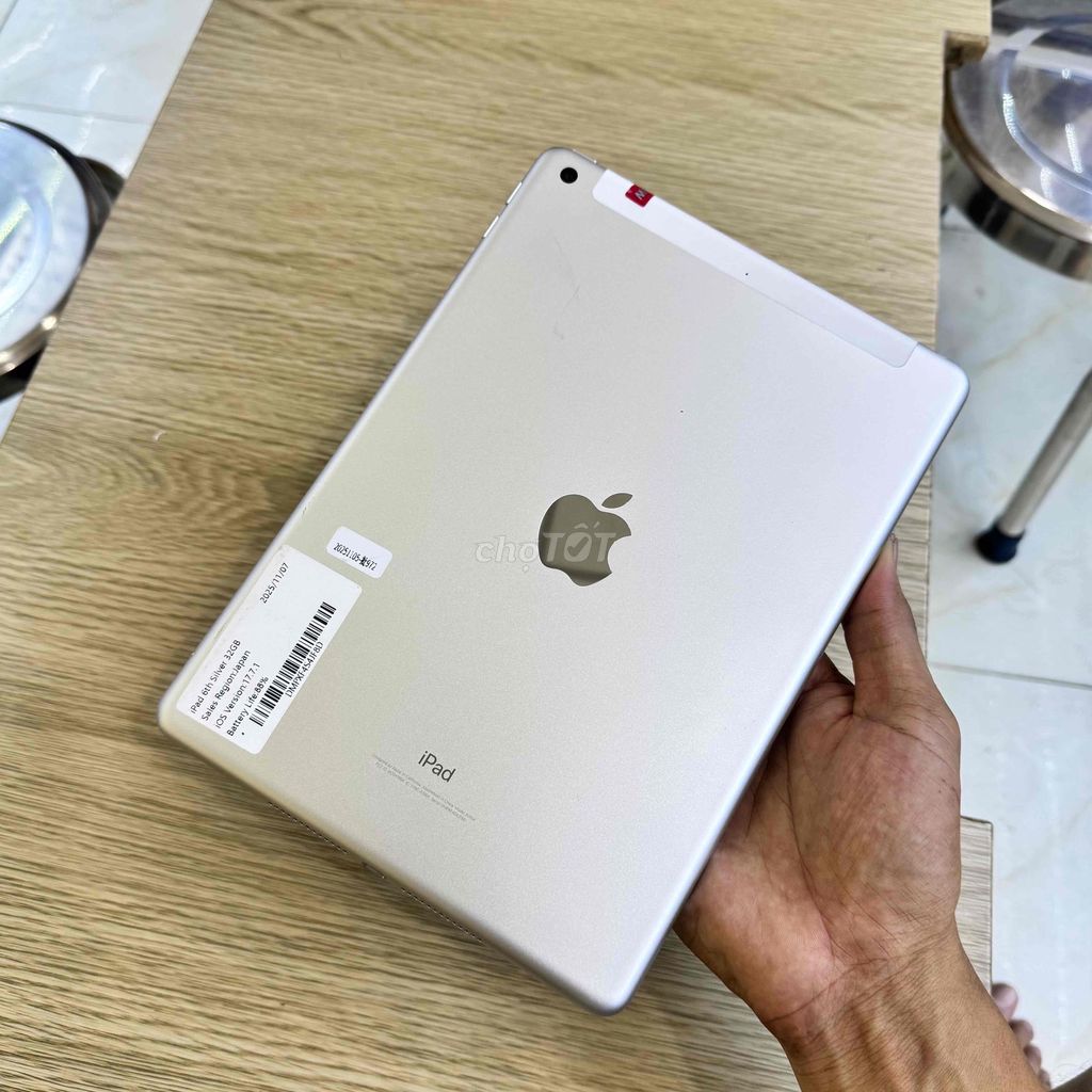 Ipad Gen 6 32gb Bản Wifi + 4G zin nguyên màn đẹp. Mua bán Máy tính bảng tại Thành phố Biên Hòa Đồng Nai được đăng bởi Long Phụ Kiện hình 1