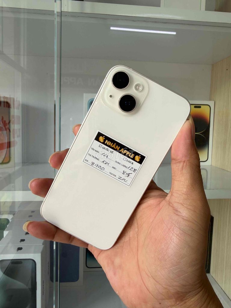 iPhone 14 Thường 128GB Trắng 98% QT ZIN ÁP. Mua bán Điện thoại tại Thành phố Cà Mau Cà Mau được đăng bởi NHAN APPLE hình 1