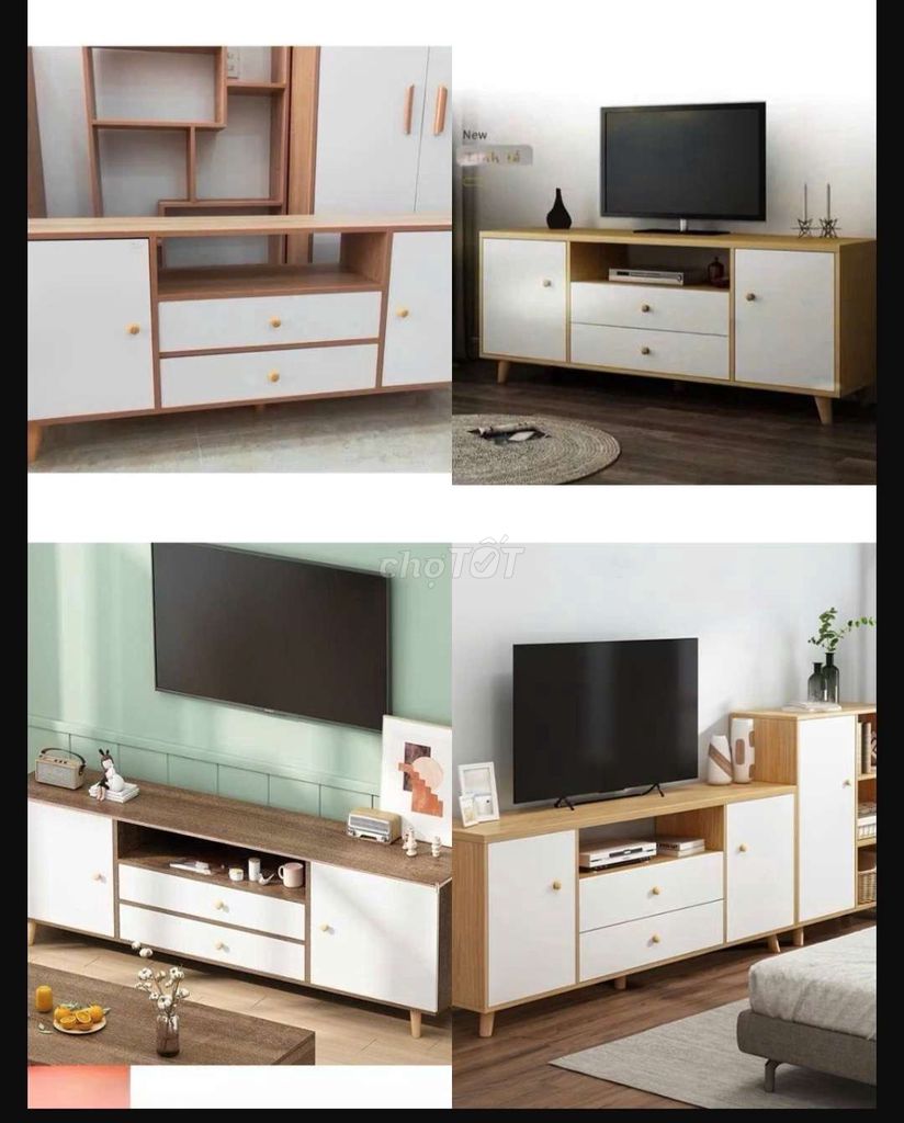 Kệ Tivi Gỗ MDF Gỗ fix trắng 140cm. Mua bán Tủ, kệ gia đình tại Quận Thanh Khê Đà Nẵng được đăng bởi Gia Dụng Thủy Lê hình 1
