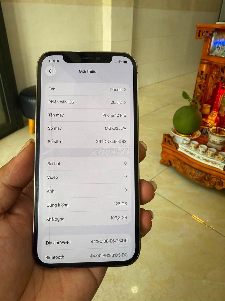 Apple iPhone 12 Pro 128GB Vàng 85%. Mua bán Điện thoại tại Quận Tân Phú Tp Hồ Chí Minh được đăng bởi Hội Đồ Điện Tử hình 1