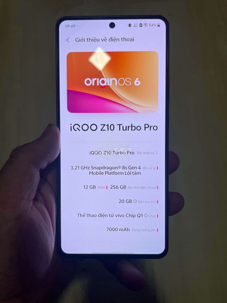 iQOO Z10 Turbo Pro 12GB/256GB Đen 99%. Mua bán Điện thoại tại Thành phố Thủ Đức Tp Hồ Chí Minh được đăng bởi văn hải hình 1