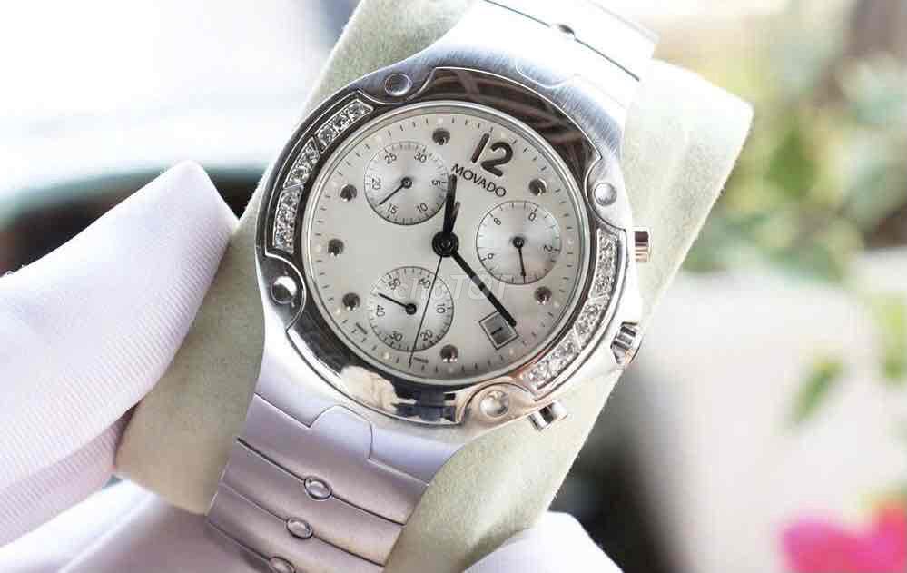 ĐH Nam Movado kim cương 6 kim siêu đẹp Fullbox