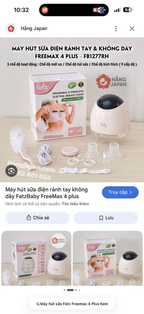 Máy hút sữa Fatz Freemax 4 Plus Kem. Mua bán Mẹ và bé tại Quận Liên Chiểu Đà Nẵng được đăng bởi Phong hình 1