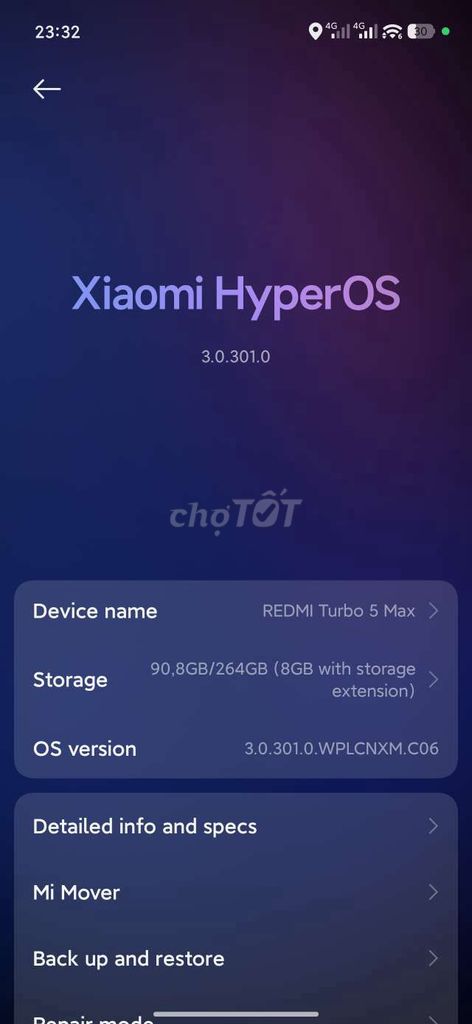 Xiaomi Redmi Turbo 5 Max 256GB 99%. Mua bán Điện thoại tại Quận Nam Từ Liêm Hà Nội được đăng bởi Lê Thanh Bình hình 1